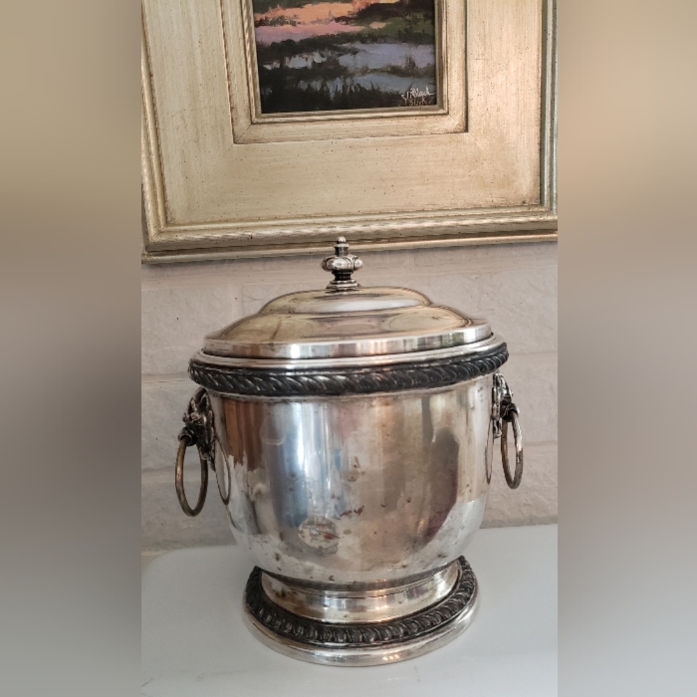English Regency Silverplated Ice Bucket, Vintage - Picture 2 of 10